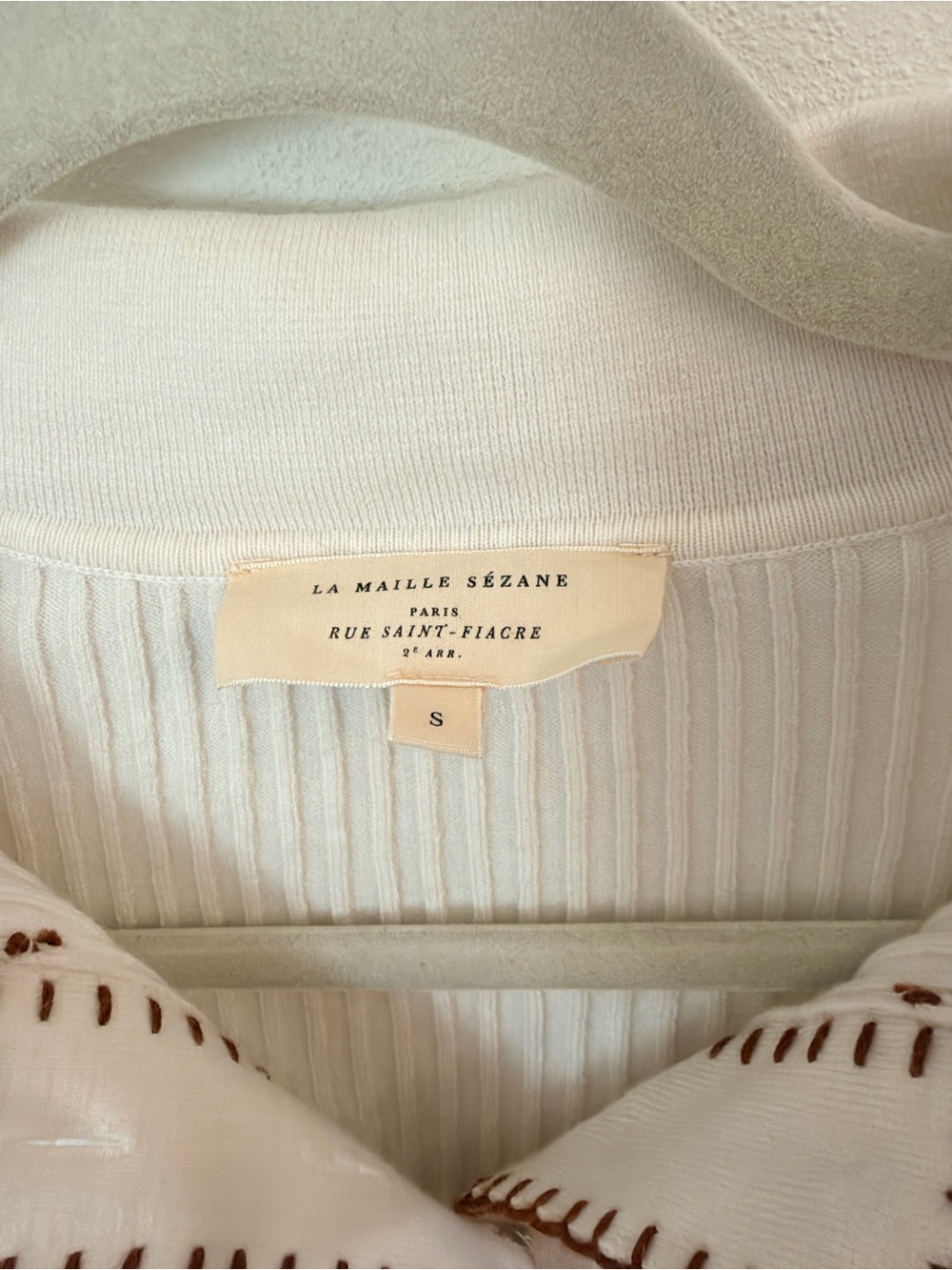 Sezane Armelle Jumper - Ecru/brown - Picture 4 of 4